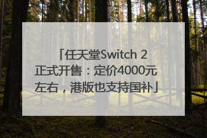 任天堂Switch 2正式开售：定价4000元左右，港版也支持国补